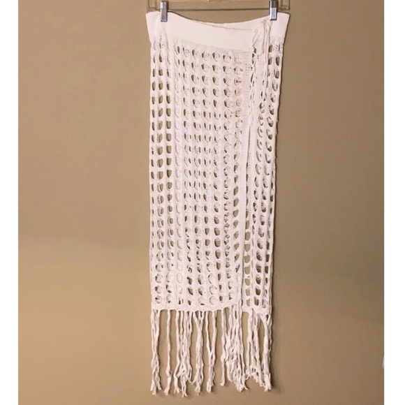 Open Knit Lace-Up Cover-Up Skirt NWT - Picture 10 of 15